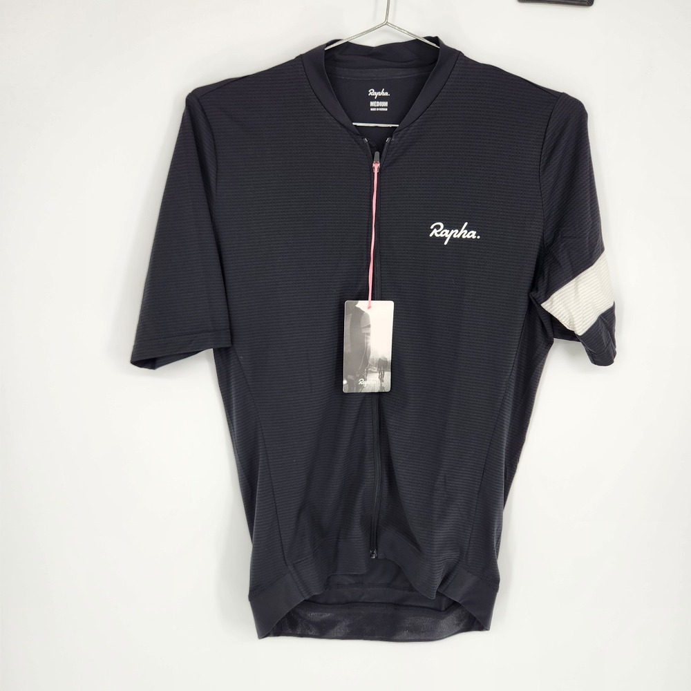 Rapha Men's Black White Medium Core Lightweight Jersey NWT